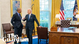 Obama calls Biden 'vice-president' on return to the White House