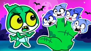 Zombie Finger Family 🧟‍♀️ Baby Zombie, Don't Bite! 🧟‍♂️ Funny Cartoons for Kids by Sharky&Sparky