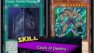 NEW Skill /Clock of Destiny/ Destiny HERO with Destiny HERO - Dreadmaster [Yu-Gi-Oh! Duel Links]