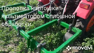 Прополка картошки культиватором сплошной обработки.