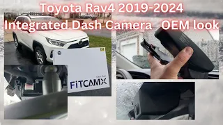 Toyota Rav4 2019-2024: Fitcamx 4K resolution Integrated dashcam OEM design.