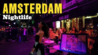 Friday Night in Amsterdam 2024 Nightlife Walking Tour 4K