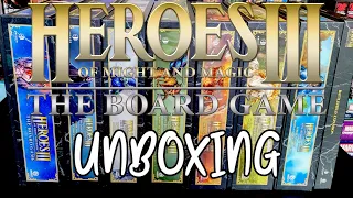 Heroes of Might and Magic 3: The Board Game Unboxing (Grail Pledge + Inferno)
