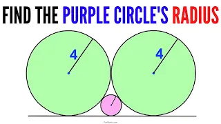 Can You Find the Radius of the Small Purple Circle? | Quick & Easy Explanation
