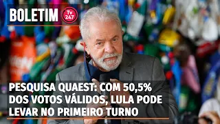 Pesquisa Quaest: com 50,5% dos votos válidos, Lula pode levar no primeiro turno