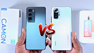 TECNO Camon 18 Premier vs Redmi Note 10 Pro - Durability, Display, Performance, Camera Comparison