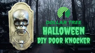 Dollar Tree DIY Halloween 2023 Skull Door Knocker