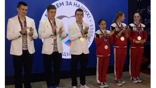 Церемония чествования сборной России по спортивной гимнастике