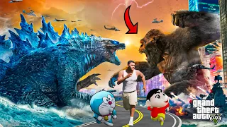 GODZILLA vs KONG Fight In GTA 5!! | EPIC BATTLE