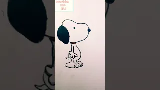 how to draw snoopy | easy drawing | cartoon art| #shorts35