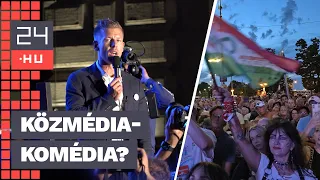 „Ez egy showműsor volt" - tüntetők és Magyar Péter a NER első közmédia-vitájáról | 24.hu