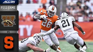 Western Michigan vs. Syracuse Full Game | 2019 ACC Football