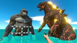 FPS Avatar Rescues King Kong and Fights Volcano Godzilla 2014 - Animal Revolt Battle Simulator