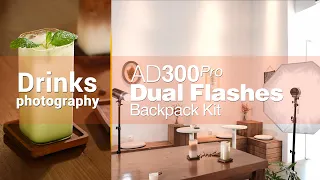 Godox: AD300Pro Dual Flashes Backpack Kit | Drink Photography