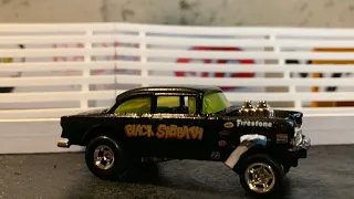 Custom Hot Wheels 55 Chevy Gasser “Black Sabbath”