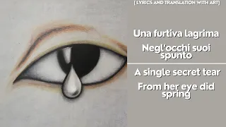 Una Furtiva Lagrima  - L'elisir d'amore (English Lyrics with AI art)