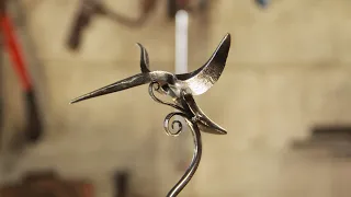 Forged Hummingbirds for Plant Stakes