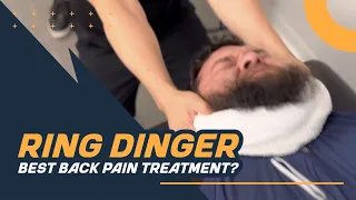 Dr. Elahi administers the Ring Dinger ® treatment to local Dallas man, back pain gone!