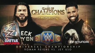 Roman Reigns vs jey Uso match card clash of champion 2020