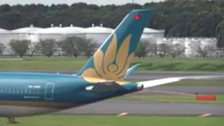 Vietnam Airlines A350-900XWB takeoff from Japan Narita