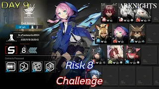 [Arknights] CC#1 Day 9 - East Armory (Risk 8 & Challenge) : One 6* Exusiai