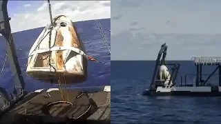 Crew Dragon recovery from the Atlantic Ocean