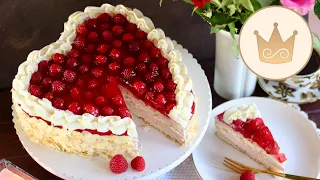 💝 HIMBEER-SAHNETORTE! 💝 HERZ für Valentinstag/Muttertag selber backen! 💝 REZEPT VON SUGARPRINCESS