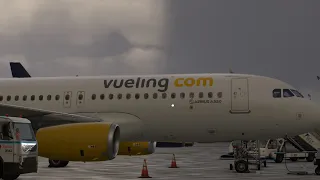 Vueling takeoff from Milan Bergamo BGY to Dublin for UEFA Europa League #flightsimulator