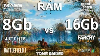 8Gb vs 16Gb RAM Test in 7 Games