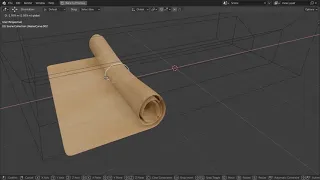 Simple Roll scroll animation in blender 2.9 and blender 2.8 using cloth sim