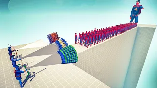 100x SPIDERMAN & SUPERMAN vs 3x EVERY GOD - 🏹Totally Accurate Battle Simulator TABS