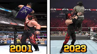 WWE SmackDown! Just Bring It Vs. WWE 2K23 !!! (Epic Finishers Comparison)