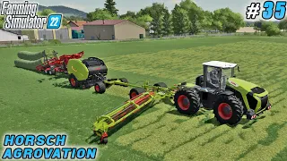 Utilizing Compound Machinery for Hay Bale Production | HORSCH AgroVation Farm | FS 22 | ep #36