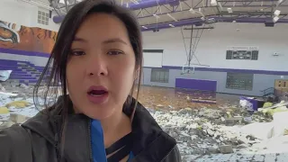 Jacksboro, Texas storm damage video: Tornado tears through high school gym