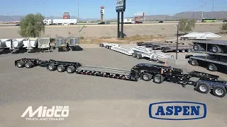 Aspen 65 Ton Lowboy Trailer, Jeep & Booster