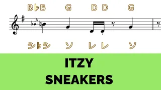 [ITZY] SNEAKERS - EASY PIANO TUTORIALS　かんたんピアノ練習