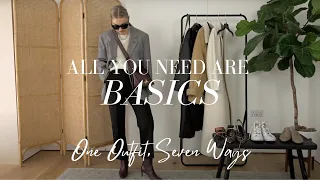 7 OUTFITS USING BASICS | HOW TO MAXIMISE YOUR WARDROBE