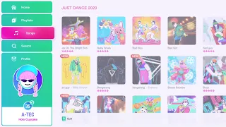 Just Dance 2020 WII U - Full menu songlist and extras!