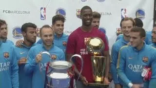 Barcelona team meet Harrison Barnes