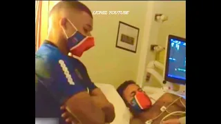 Mbappe meet Neymar in hospital 🏥😭😭😰😢#shorts #viral #neymar #mbappe #psg #brasil #france