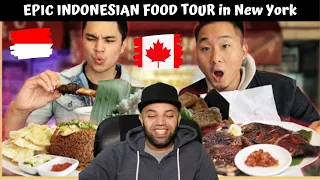 EPIC INDONESIAN FOOD TOUR in New York (Most Authentic in USA) Reaction | Indonesia | MR Halal Reacts