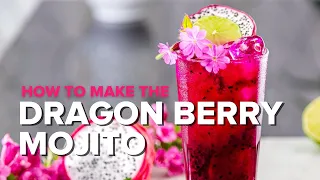 How to Make a Dragon Berry Mojito 🌸 #homebartending