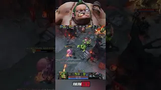 When Pudge 1v5 Solo Defend Throne #dota2 #shorts #pudge #rampage