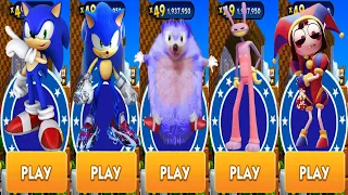 Sonic Dash vs Sonic Prime vs Real Life Sonic the Hedgehog Run vs Amazing Digital Circus Run