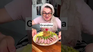 Who makes BETTER food, mom or grandma?😌🥪🍪🍩❤️| Mom vs grandma | CHEFKOUDY