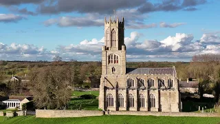 Fotheringhay Church, and old Castle mound..