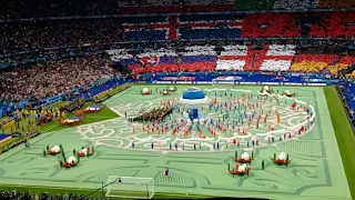 EURO 2016 Opening Ceremony & anthems France Romania