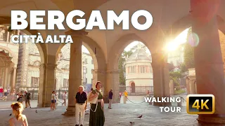 Bergamo, Italy – 4K Evening Walk in the Old Upper Town