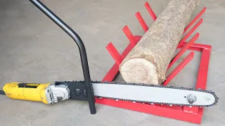 Making A Firewood Cutting Machine Using Angle Grinder