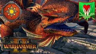 Lizardmen FIRE Build! Lizardmen Vs High Elves. Total War Warhammer 2, Multiplayer